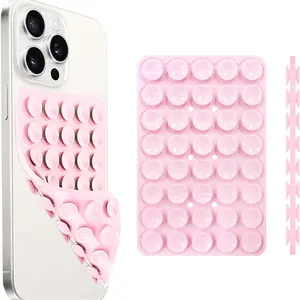 40 Silicone Dual-Sided Suction Cups, Simple Design, Anti-Slip Portable Mobile Phone Stand, Easy to Move, Convenient Holder, Phone Mount