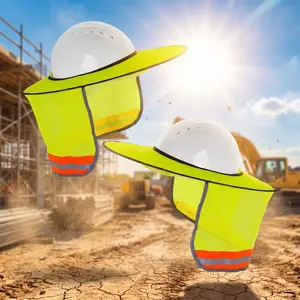 Full Brim Hard Hat Neck Cover – Reflective Sun Protection(Does not include safety helmets)