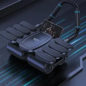 Automatic Rebound Abdominal Wheel Roller, 4 Wheel Design Abs Roller with Elbow Support & Anti Slip Kneeling Pad, Ab Wheel for Home Gym, At Home Gym Equipment, Abdominal Workout Machine