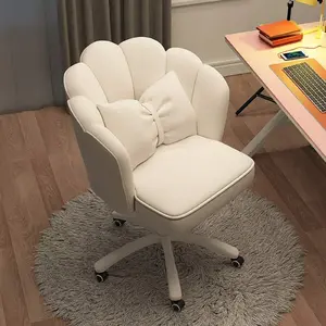 Office Chair Cute Petal Desk Chair, Modern Fabric Home Butterfly Chairs Height Adjustable Chair Makeup Chairs Computer Chairs