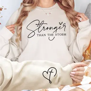 Stronger Than The Storm Sweatshirt, Motivational Sweaters, Mental Health Shirt, Encouragement Shirt, Self Love Shirt, Inspirational Gift