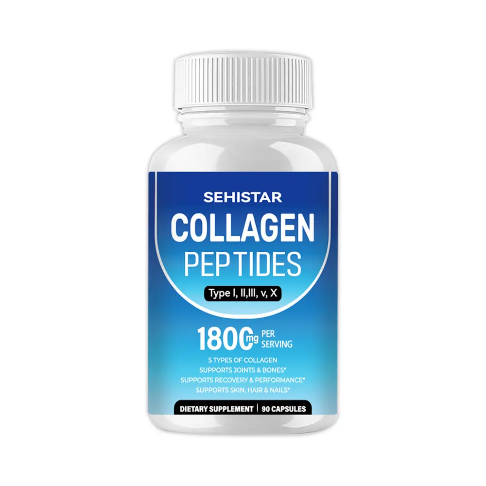 SEHISTAR Multi Collagen Complex Capsules - 1800mg Hydrolyzed Collagen, Types 1,2,3,5,10 Dietary Supplement for Skin Care, Joint Support