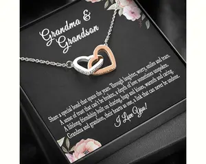 Personalized Grandmother & Grandson Necklace, Grandma Gift, Grandma Birthday Gift from Grandson, Jewelry For Grandma, Mother's Day Gift for Grandma