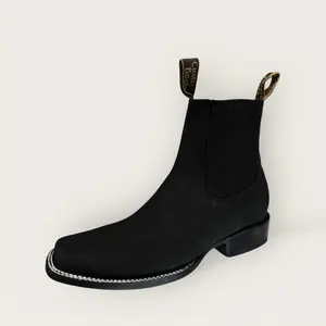 Botin Rodeo Chelsea Boot for Men’s - Comfortable Durable Western Style Casual Walking Shoes with Goodyear Welt Sole and Stretch Material Cowboy Boot Footwear