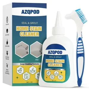 AZQPOD & BUBCLEAN Mold Remover Gel with Scrub Brush – Heavy Duty Mildew Stain Cleaner for Washer Gasket, Shower Caulk, Tile Grout & Bathroom – 7 Fl Oz Household