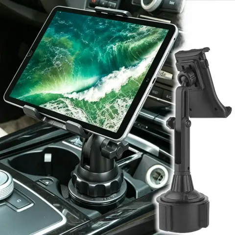 360 ° Rotatable Car Phone Tablet Mount Cup Holder Stand Cradle Accessories Universal For 4.7-12.8'' iPhone iPad Pro Mini Air Samsung