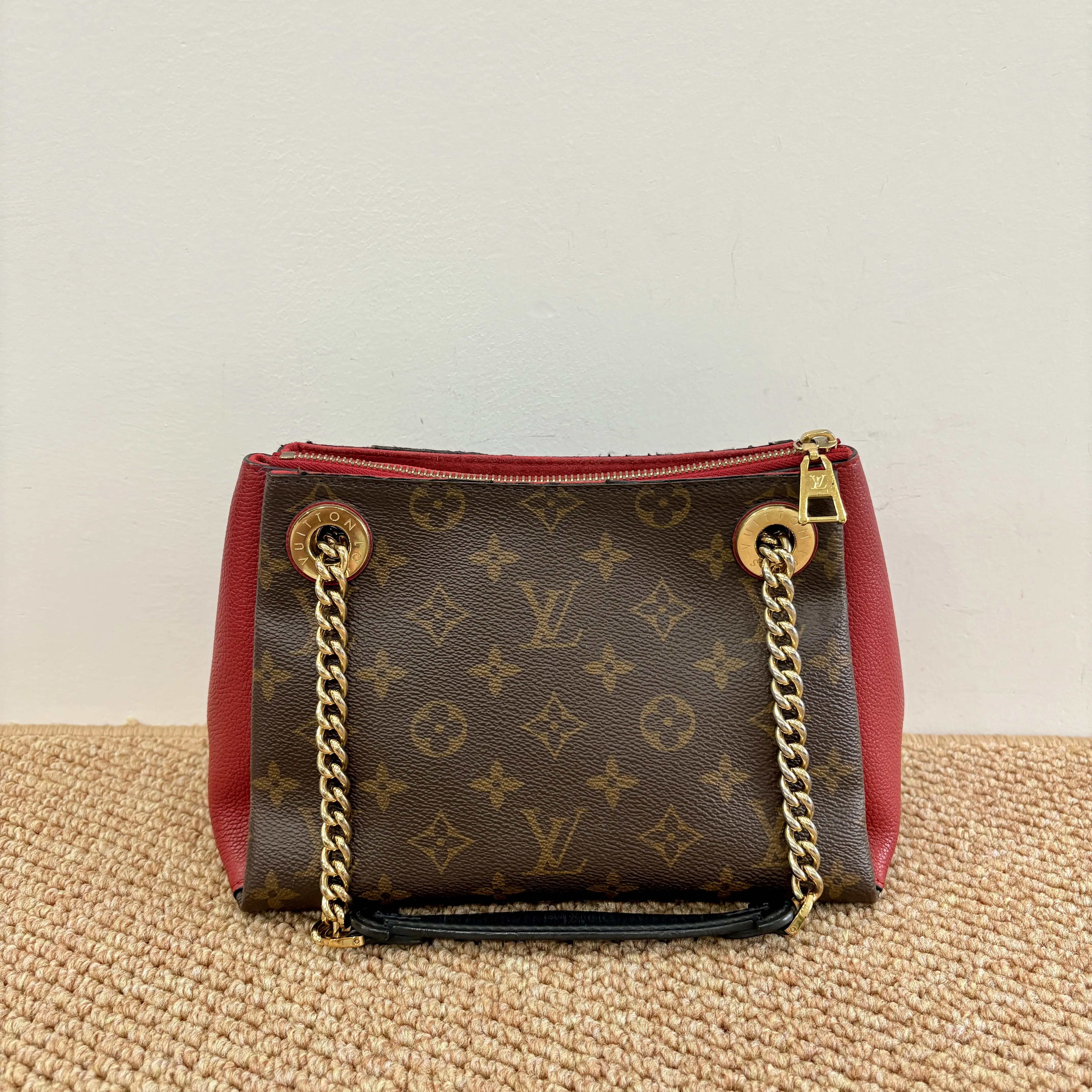 Pre-owned Louis Vuitton Authentic Surene BB Monogram Canvas Chain Shoulder Crossbody Bag