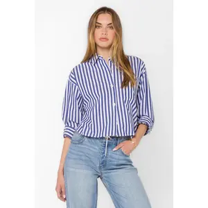 Stormi Stripe Shirt Blue Bayou