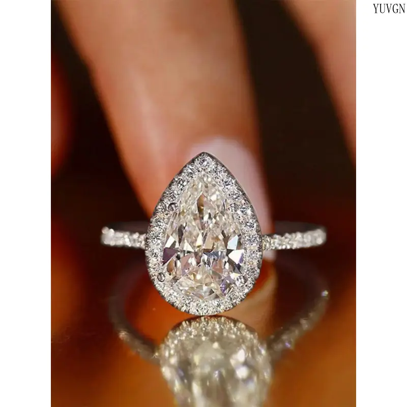 Women's 2026 Water Drop-Marquise Cut Engagement Rings, Sparkly Rhinestone Statement Rings, Elegant Maximalist Metal Band, Versatile Leisure Gift for Wedding Daily Use, Engagement Rings 2026 tiktokshopbacktoschool