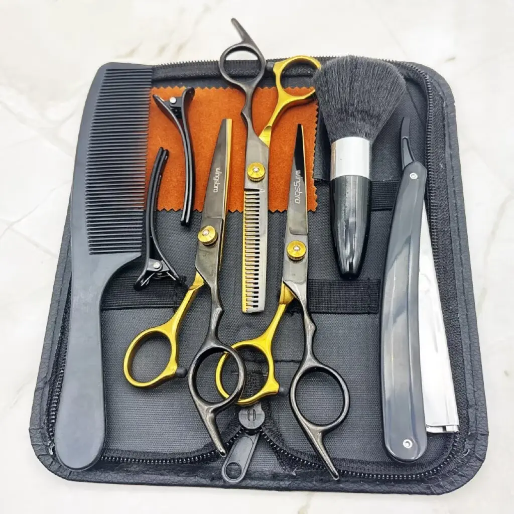 6.7 inches Hairdressing Scissors Set, wingbro Professional Hair Cutting Flat & Thinning Scissors Kit 6.7 inches Hairdressing Scissors Set, wingbro Professional Hair Cutting Flat & Thinning Scissors Kit
