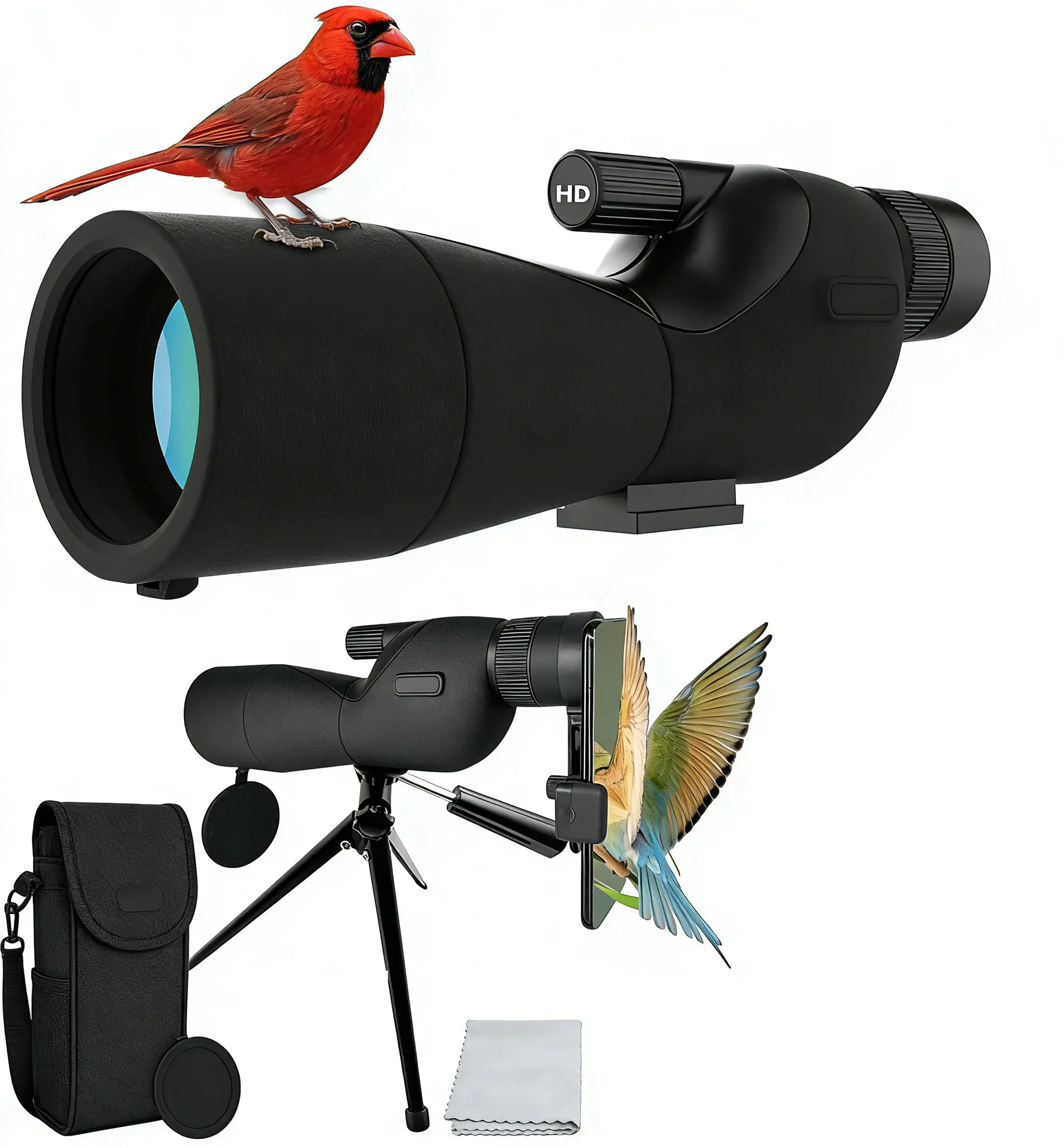 20-60x HD Spotting Scope | See Every Detail in Nature! Perfect Gift for Outdoor Dads | Birding Camping