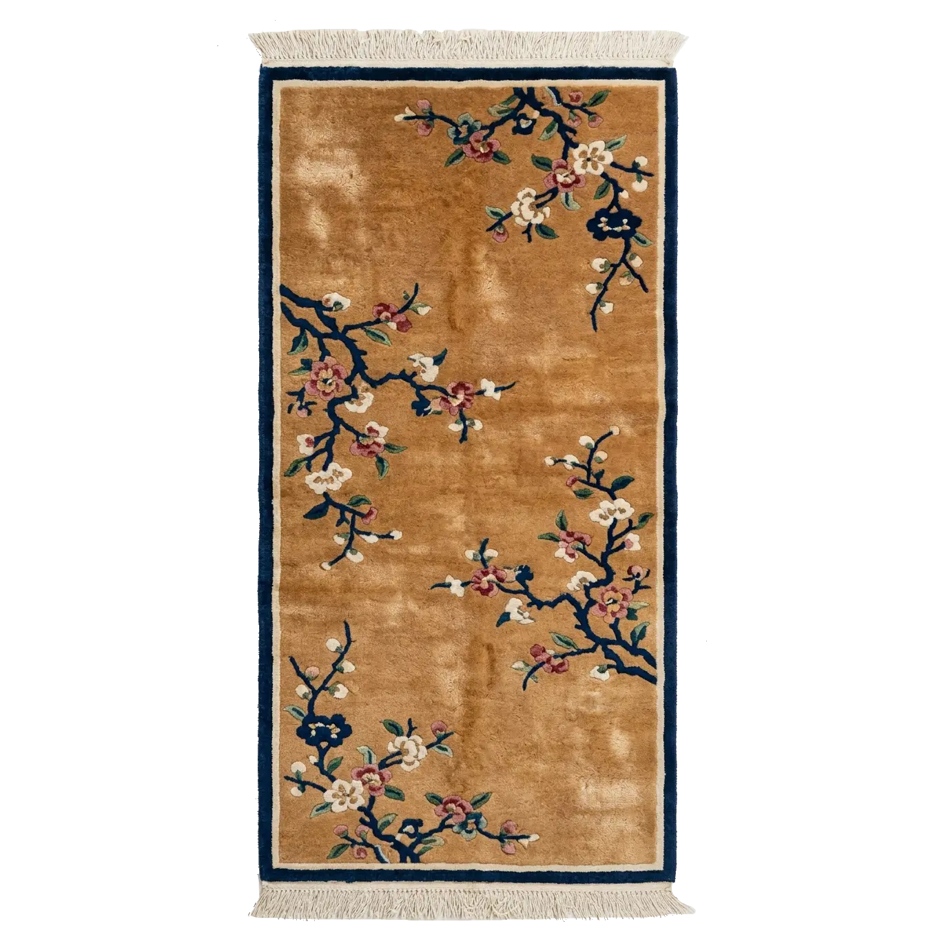 Cobalt Garden Hand Knotted Rug