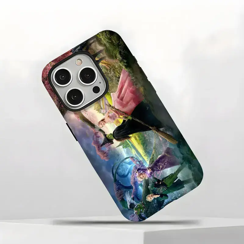 Custom Fantasy Broadway Green Witch Wicked Musical Theater Protective Phone Case - Rugged, Shockproof, Resistance-Boosted TPU-Rubber Polycarbonate Gloss Cover, Fits iPhone 17 Pro Max,16,15,14,13,12,11 & Other iOS Handheld Mobiles (Accessory), Gloss Finish
