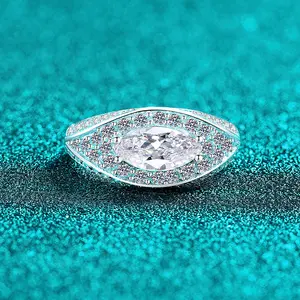 #72 (Dreamland) 925 Sterling Silver Synethic Moissanite Ring