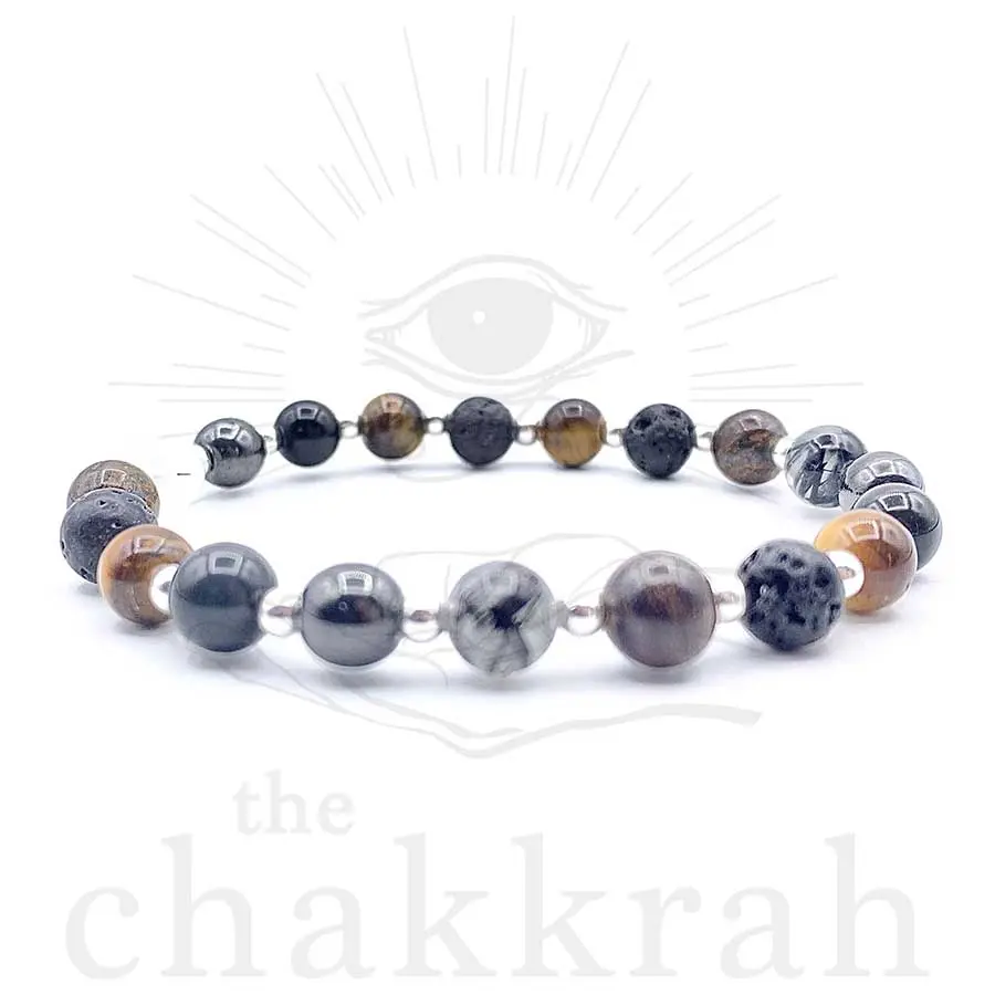 Guardian Dainty 6mm Crystal Healing, Protection, & Grounding Bracelet by The Chakkrah