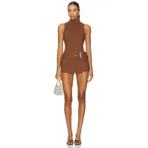 superdown Evie Romper in Chocolate Brown