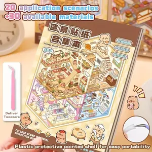 3D Miniature House Scene Stickers (contains 20 Scenes + 30 Materials), Handmade DIY Decorations, Educational Toy, Perfect for Halloween, Easter, Christmas