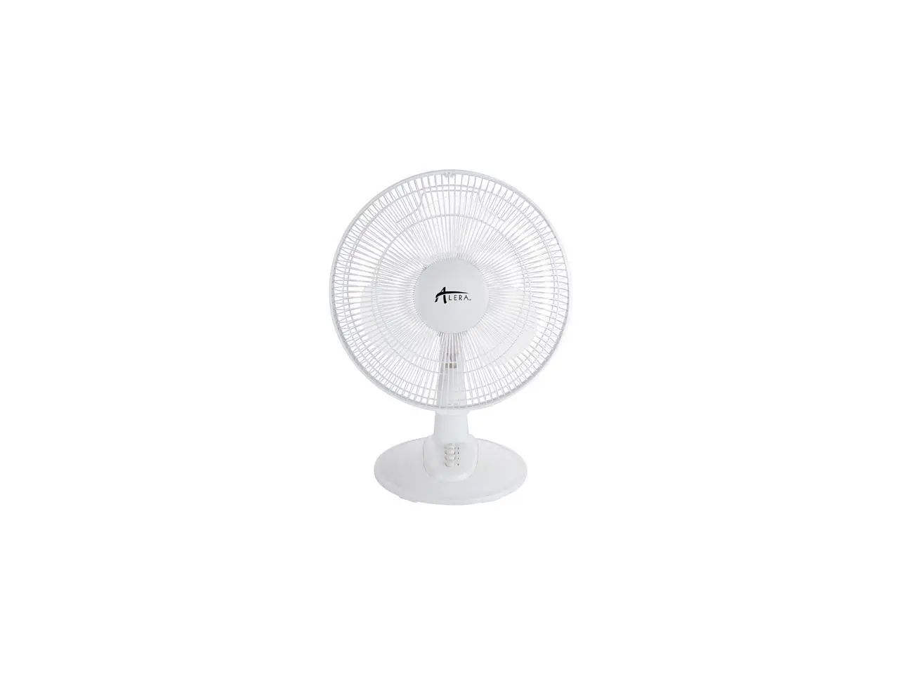 Alera ALEFAN122 12" 3-Speed Oscillating Desk Fan, Plastic, White