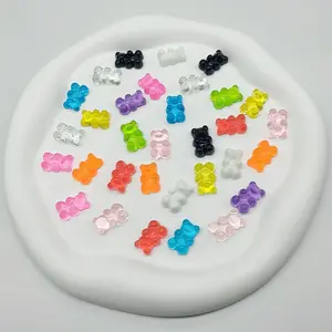 Random Color Bear Shaped Charms, 50pcs Resin Flatbacks Candy Bear Charms for DIY Nail Art, DIY Craft & Jewelry Making Accessories, Diy Jewelry Decoration for Scrapbooking Phone Case Manicure, Diy With Charms, Diy Craft Embellishments