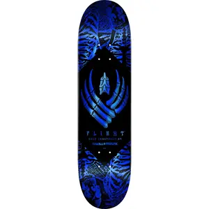 Powell Peralta Skateboard Deck Flight 308 Skeleton Foil Blue 8.75" x 32.33"
