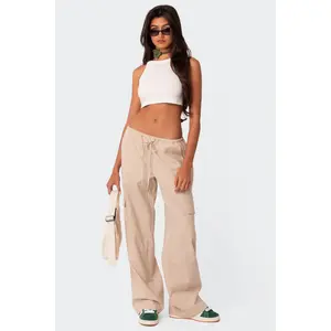 Lyric Linen Look Cargo Pants