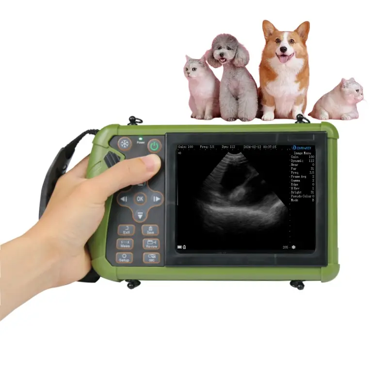 Portable Veterinary Ultrasound Tool with 3.5MHz Probe, 8GB Memory TF Card Port, 8 Pseudo-Color Modes, 11lb/5kg & 2lb Weight, Accurate Fetal Vitality Assessment, Abdominal Organ Health Check, Eye Strain Reduction for Dogs, Goats