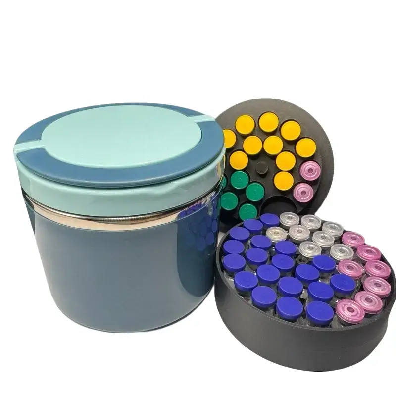 56 Vial Peptide Cryo-Canister with Inserts - Holds 3ml vials
