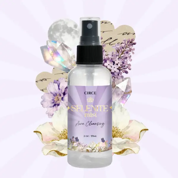 Selenite Aura Cleansing Mist – 2 oz Energy Clearing Spray | White Tea & Ginger body and environment unisex spray Body Mist Perfume Floral Fragrances