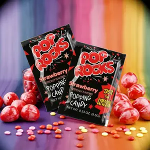 Pop Rocks Strawberry Popping Candy - Fruity Fizz & Bold Sweetness - Perfect for Party Favors & Solo Snacking