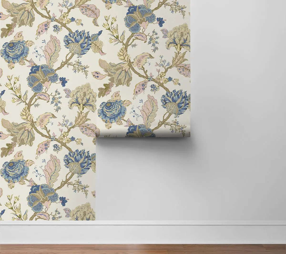 NextWall Kianna Jacobean Floral Peel and StickWallpaper NextWall Kianna Jacobean Floral Peel and StickWallpaper