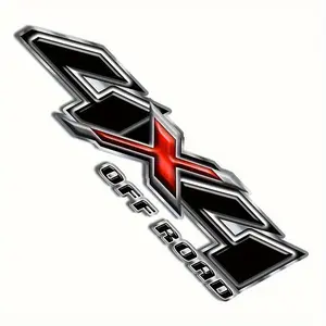 3D Car Sticker, 4X4 Off-road Design Truck Car Decal with on/OFF Letter, Waterproof PVC Car Sticker, Car Exterior Accessories for Car Decoration