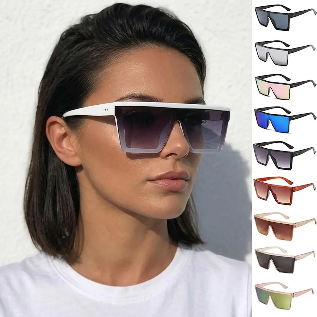 Women's Extra-Large Trendy Styling Sunglasses - Lightweight Durable PC Bold Oversize Frame, Polarized Anti-Glare UV Protection Lens, Enhanced Visual Clarity, Unisex Driving Stylish Accessory, Polycarbonate