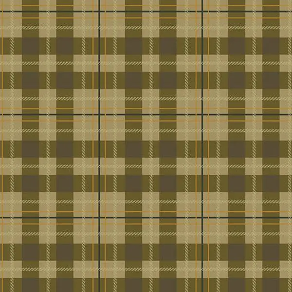 Fabric Art Gallery Olive Jam Check Plaid Highland Flannel by the Quarter Yard F-12800