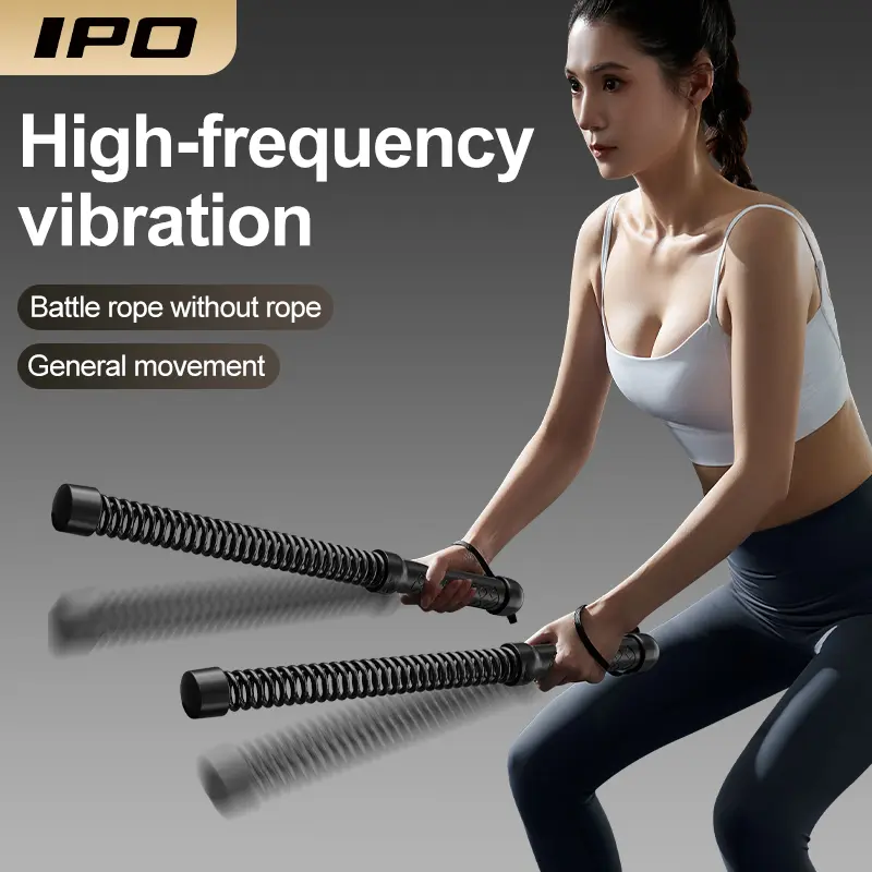IPO Cordless Battle Ropes for Home Gym Weighted Workout Ropes for HIIT Full-Body Exercise Ropeless Battle rope for Men Women Fitness Workout Training Equipment