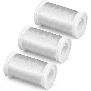 3 count Clear Invisible Nylon Sewing Thread, Monofilament 200m Invisible String for Beading Sewing Quilting  Decorations DIY  (0.15mm)