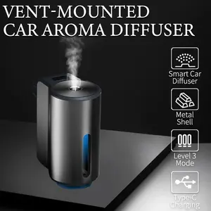 Smart Car Air Freshener Diffuser, Aroma Car Air Purifier with Three Adjustable Modes, Humidifier Car Essential Oil Diffuser