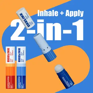 CEELIKE Nasal Stick - Mint & Lemon Flavors | 100% Natural Refreshing Vapors | Cool & Invigorating Sensation | Essential Oils + Menthol | 0.3 Oz Each, Pack of 3 | Convenient On-the-Go Use