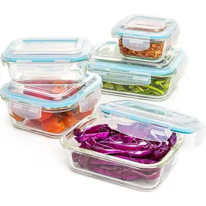 Moss & Stone Kitchen Glass Food Storage Containers Set with Lids 10 Pcs. Snapware Transparent Lids Leak Proof, Oven, Freezer, Microwave & Dishwasher Safe, Airtight Meal Prep Container Glass Bpa-Free Moss & Stone