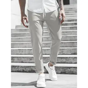 Men's solid color drawstring pants, regular fit casual and comfortable pants for spring and autumn, men's daily underwear, casual sports pantsRAIMENTRY