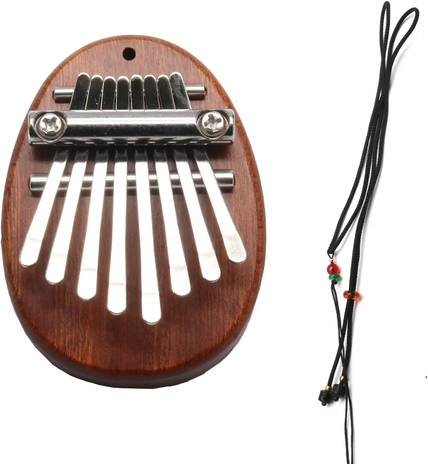 Mini Wood Kalimba Thumb Piano 8 Keys Finger Thumb Piano, Oval | Musical Instruments, Portable Wooden Mbira Finger Piano for Piano Beginners