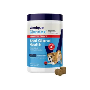 Glandex Advanced Vet Strength Anal Gland Health Supplements for Dogs, Duck & Bacon Flavor - Assorted Quantities
