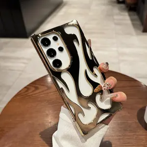 Creative Flame Pattern Phone Case, Anti-fall Phone Protector Cover, Phone Accessories Compatible with iPhone 11 12 13 14 15 16 Pro Max