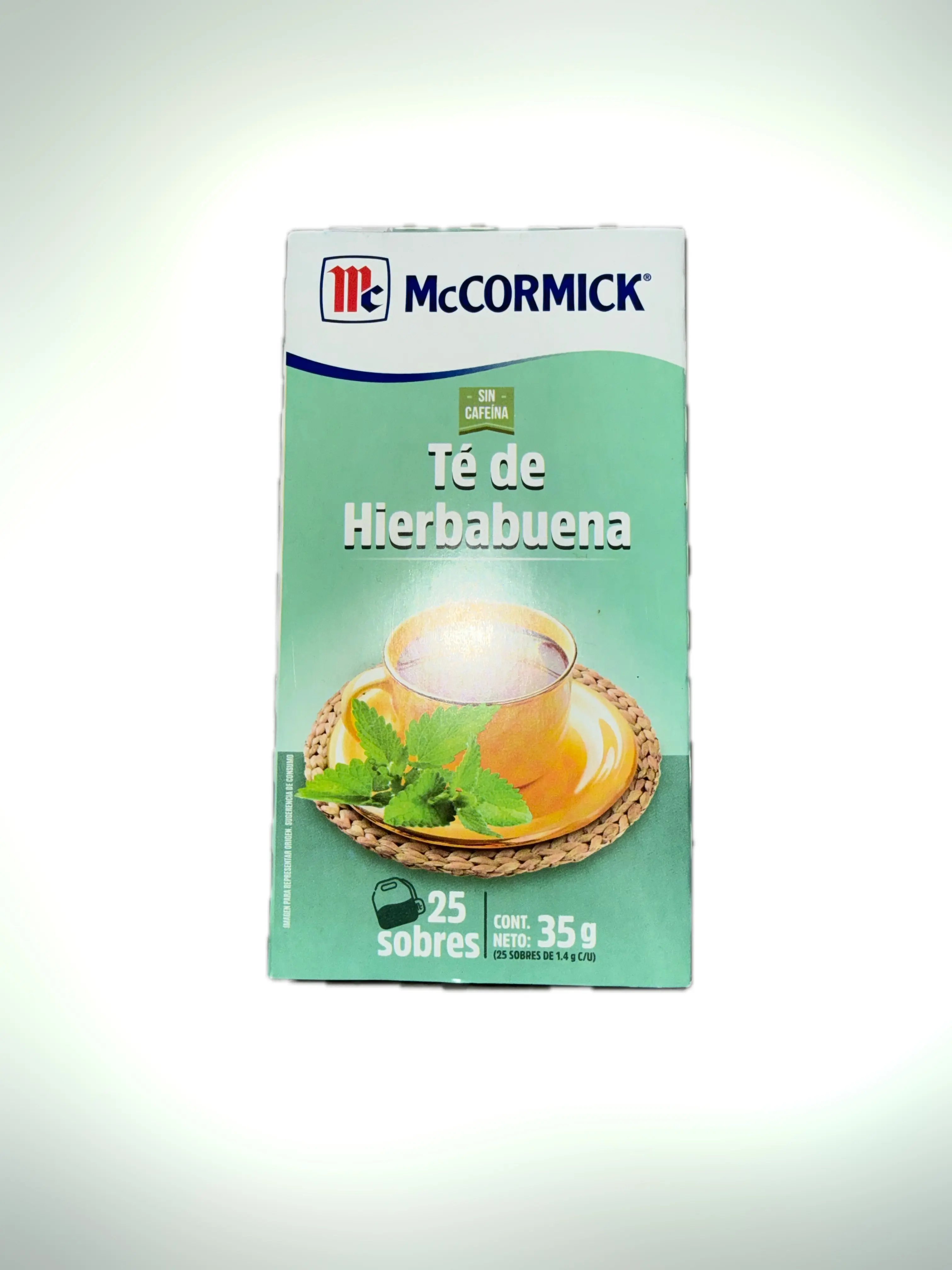 Te de Hierbabuena McCormick (25 bolsas) | McCormick Spearmint Herbal Tea (Hierbabuena) – Caffeine Free Herbal Infusion – 25 Tea Bags, 35g