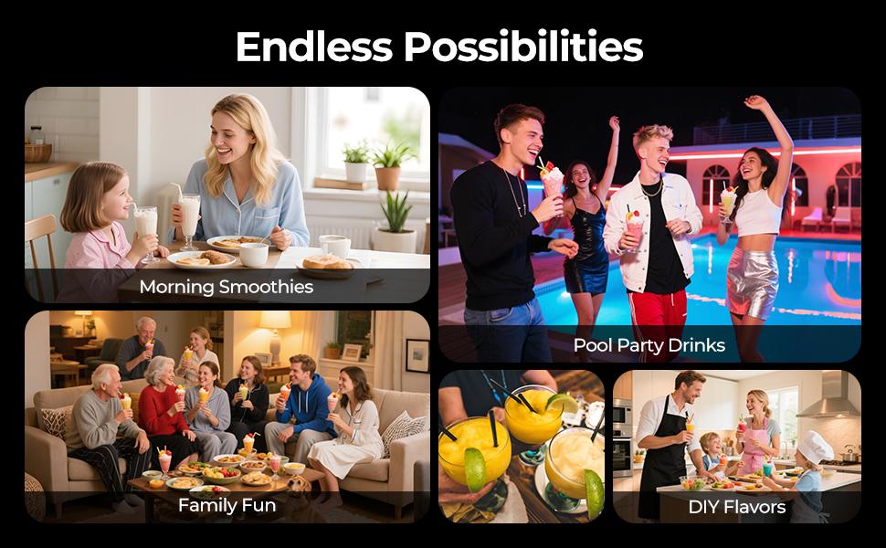 COWSAR Slushie Machine with Self-Cleaning, 3 Preset Programs Slushie Maker, Professional Slushy Machine for Home, No Ice Needed Frozen Drink Maker for Margaritas & Milkshakes Smoothie