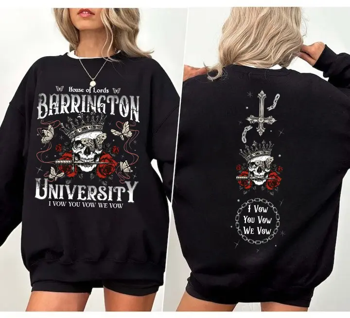 Barrington University Double Side Sweatshirt, I Vow You Vow We Vow Lords Sweatshirt, The Ritual Book Hoodie, Dark Romance Book Club T-shirt, Morally Grey Book Club Shirt, Reader Gift
