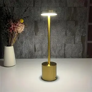 USB Rechargeable Table Lamp, Touch Control Wireless LED Lamp, Portable Night Light, Nightstand Led, Modern Mood Lighting for Bedroom, Living Room, Home Decor