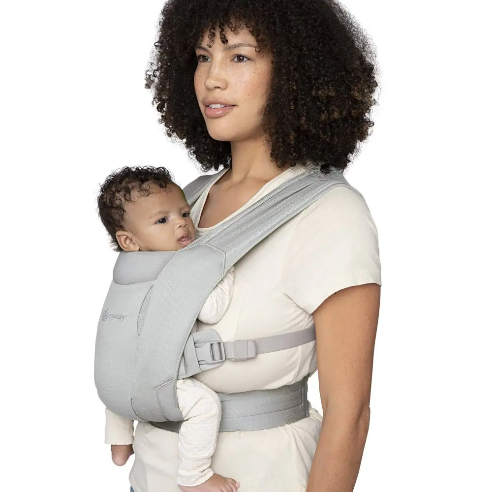 Ergobaby Bcemasamgry Baby Carrier - Soft Grey, Cool, Knit, Lightweight