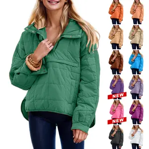 Tanming Women's Oversized Hooded Puffer Jacket - Lightweight Quilted Cozy Pullovl Winter Ser for Falpring - Casual Basic Outerwear Tops TikTokShopBlackFriday