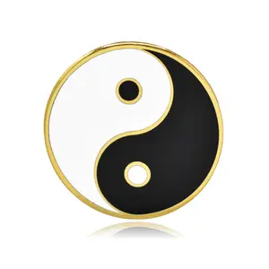 Yin and Yang Symbol Hard Enamel Lapel Pin