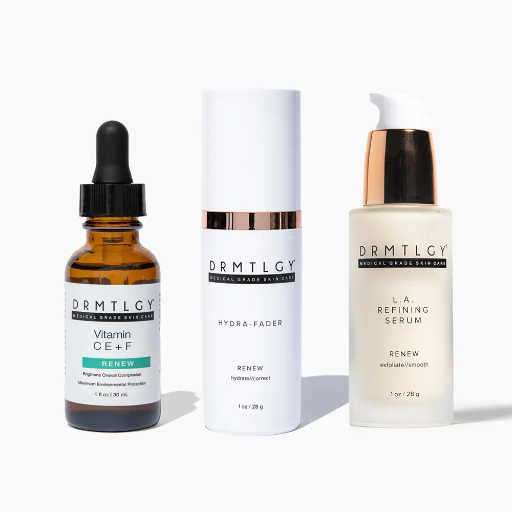 Brightening Collection - Vitamin CE+F, Hydra-Fader, and L.A. Refining Serum